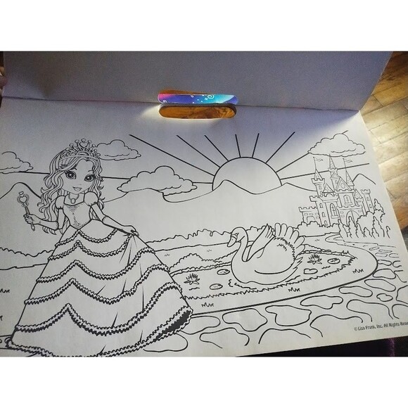 Lisa Frank Jumbo Coloring Poster Pad Wolf Penguin Igloo Design (Lisa Frank 2013 - Picture 8 of 16